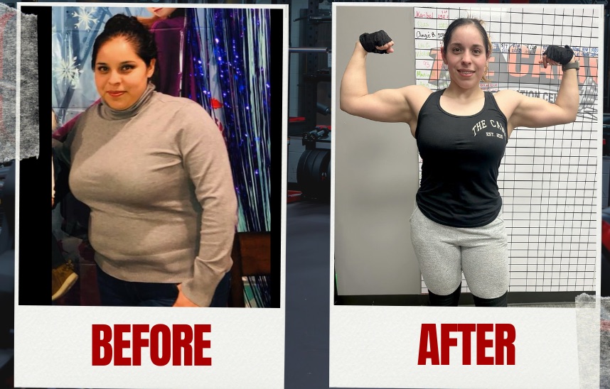 A Camp member before and after the program.