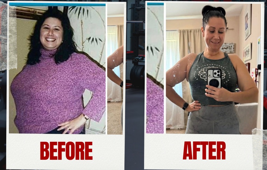 A Camp member before and after the program.