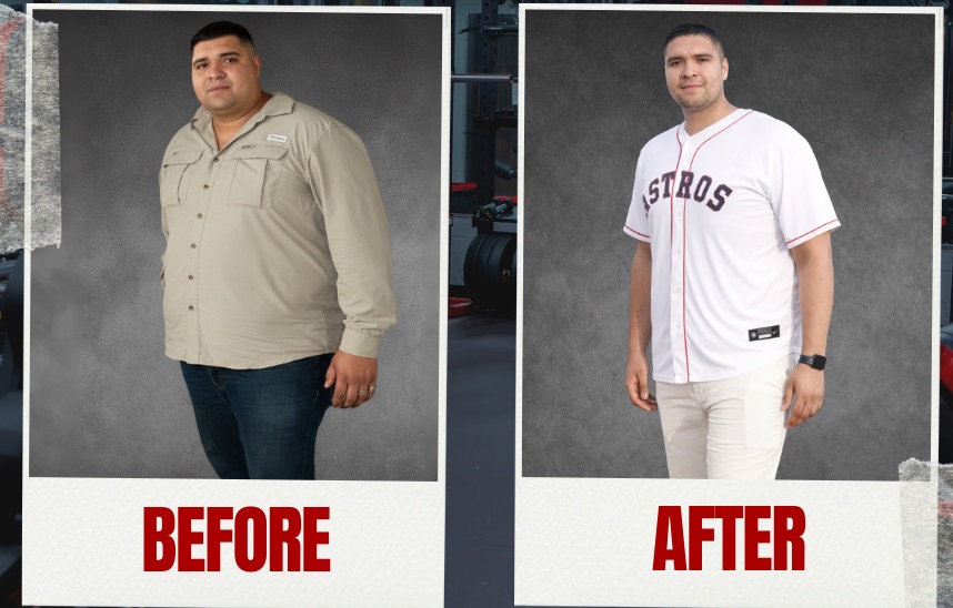 A Camp member before and after the program.