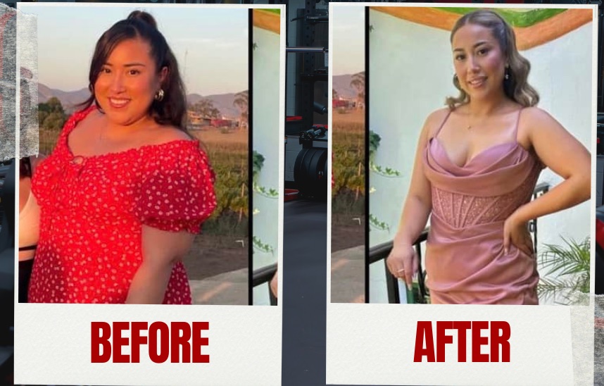 A Camp member before and after the program.